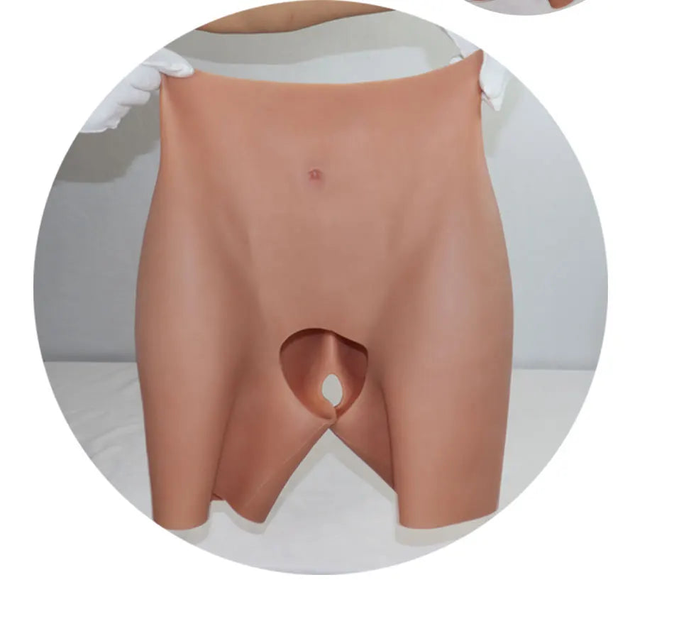 YUERUGOU Oversize Crossdresser Silicone Shape wear Realistic Hip pads and Butt Pads Flexible Hip Enhancer Panties for Drag Queen