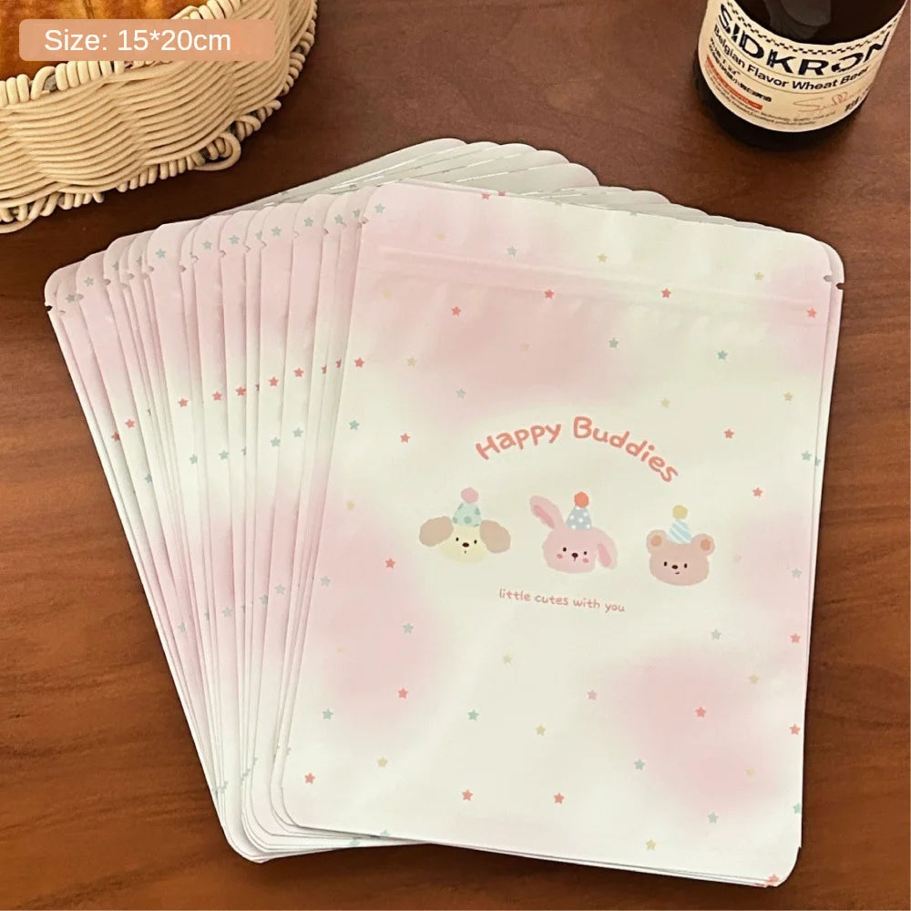 20 Pcs Cute Bear Self sealing Bag Packaging Bag Holiday Gift Packaging Sealed Bag