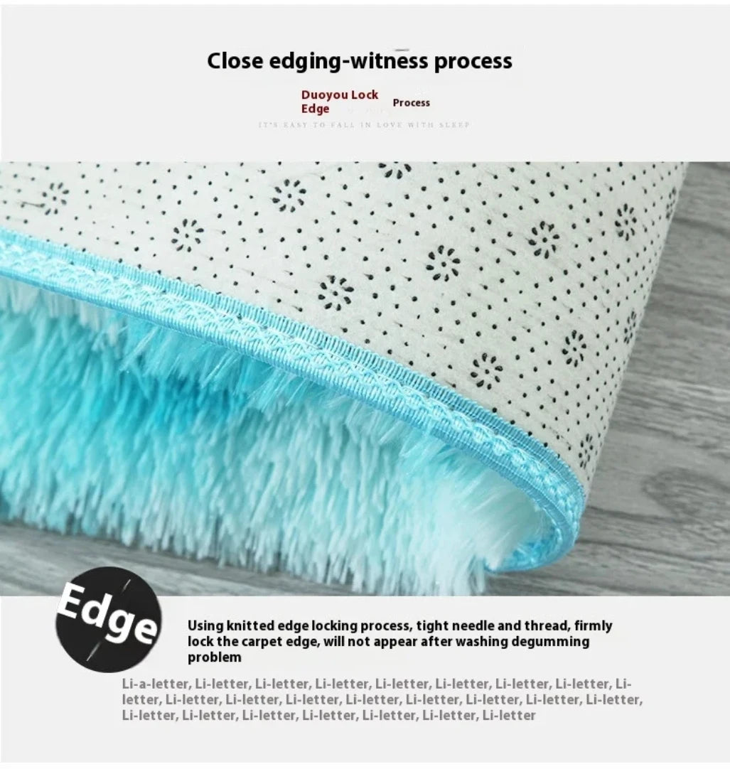 VIKAMA Girl Bedroom Bedside Light Luxury Carpet Living Room Warm Plush Children's Room Soft Easy Care Large Area Floor Mat
