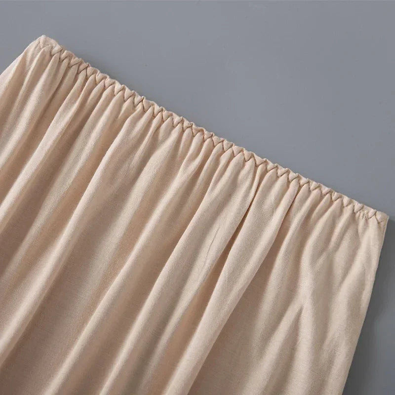 3 Lengths Basic Underskirt Modal Female Half Length Skirt Lace Slip Innerwear Short Skirt Women Half Slip Dress Petticoat