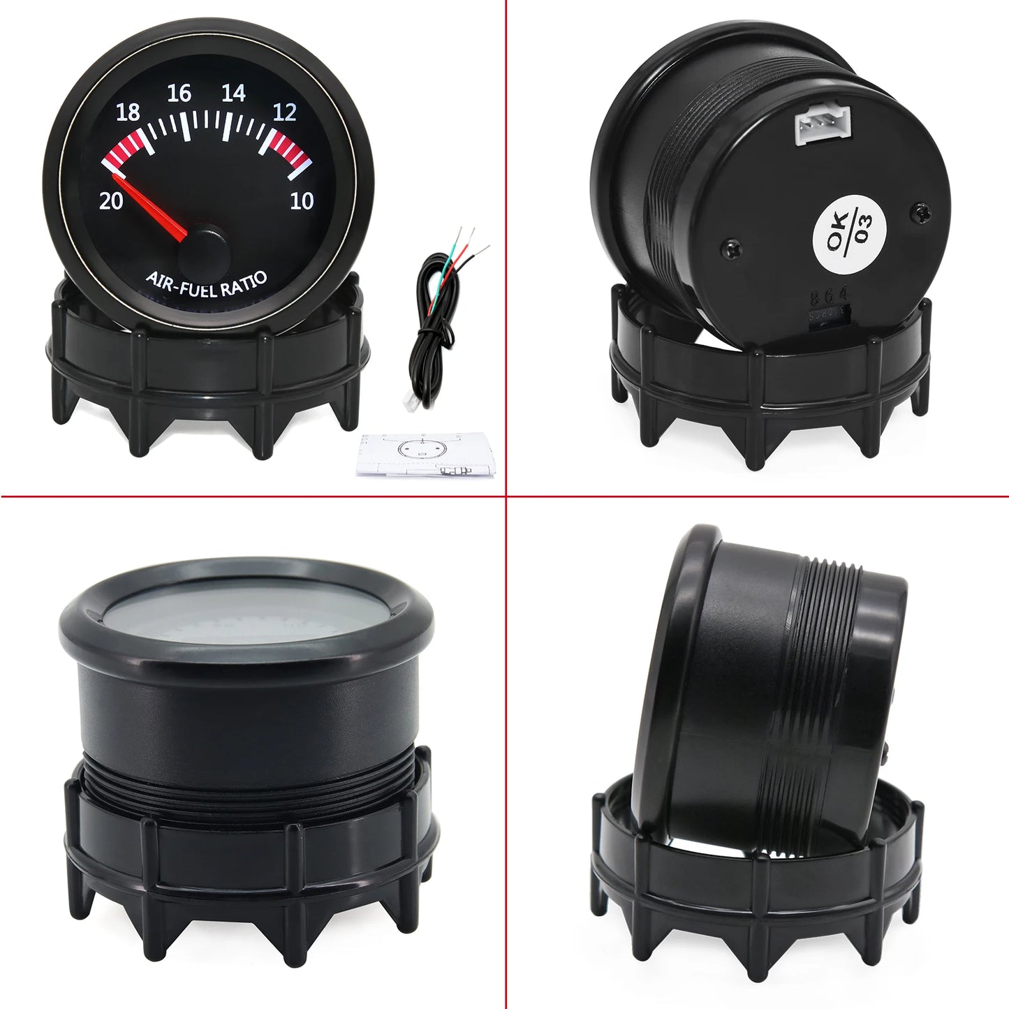 AD 52mm Car Auto Air Fuel Ratio Gauge 10-20 With Narrowband O2 Oxygen Sensor Car Gauge Fit for 12V Stepper Motor OE 0258006028