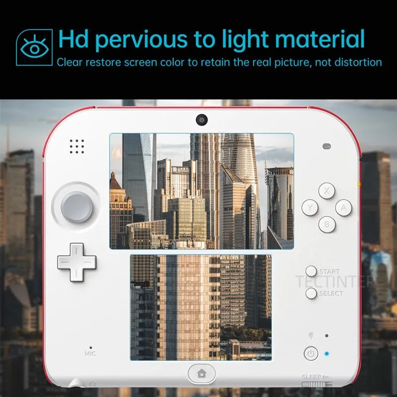 2Pcs/Sets LCD Screen Protector Film Compatible with Nintendo 2DS Top and Bottom Screen Protective Seal Film For 2DS Accessories