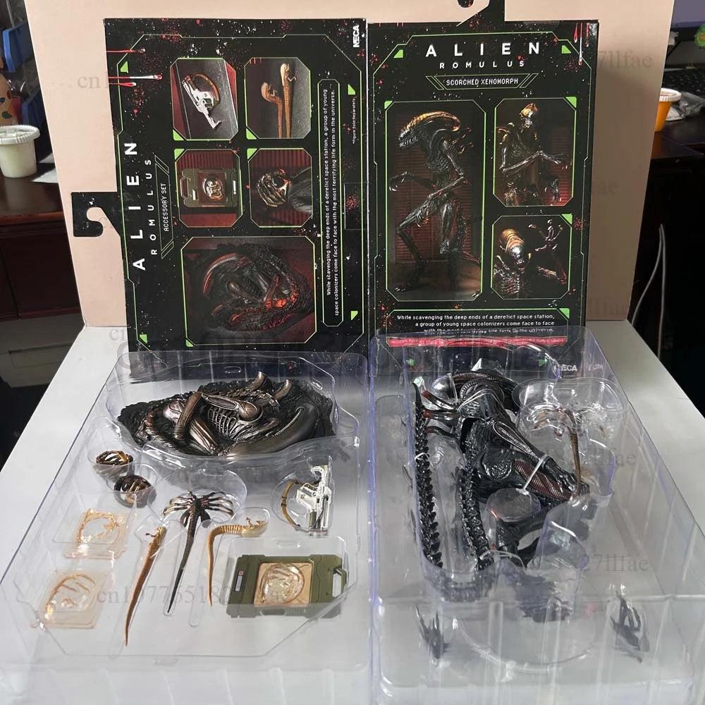 NECA The ALIEN Romulus Facehugger Ultimate Scorched Xenomorph and Accessory Set Action Figure Model Toy Room Decor Child Present