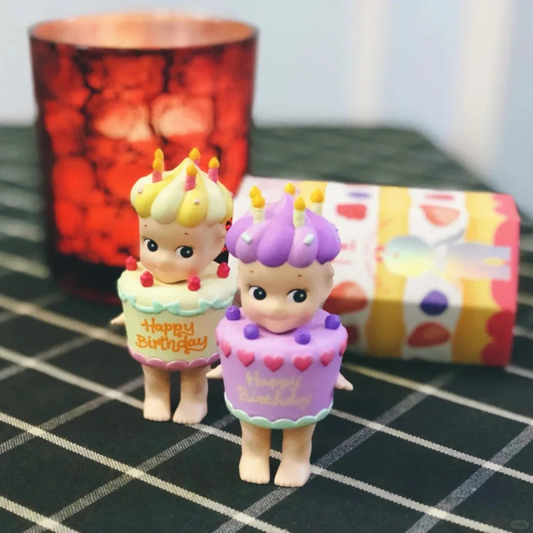 Sonny Angel Birthday Cake Series Blind Box Lying Down Angel Series Anime Figures Kawaii Cartoon Surprise Box Toys For Kids Gifts