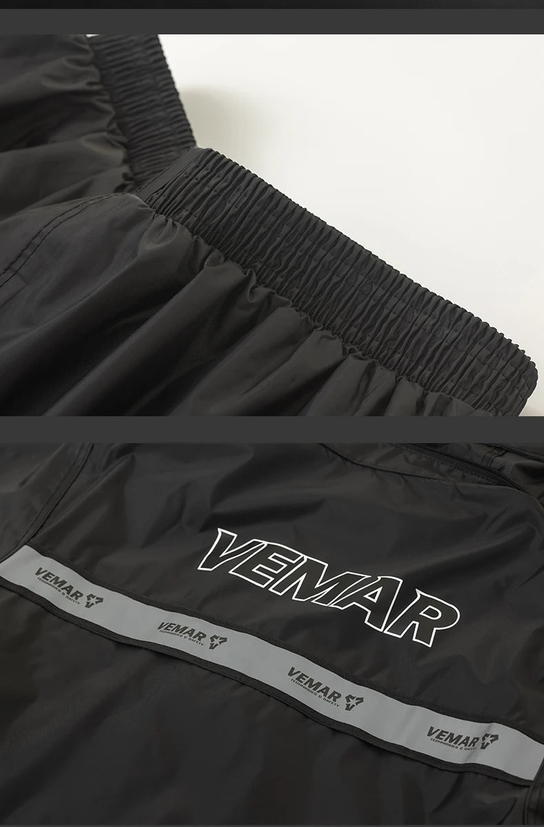 Men Women VEMAR Motorcycle Rain Suit - Heavy Duty Waterproof Jacket & Pants Set for Delivery Riders/Moto/Bike Riding