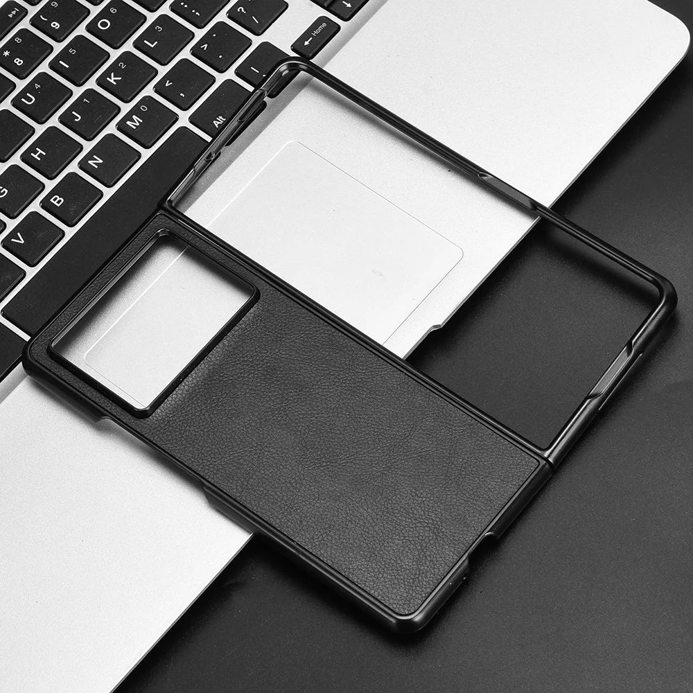 For Tecno Phantom V Fold 2 Case Luxury Leather Skin Texture Ultra Thin Slim Back Cover For Tecno Phantom V Fold2 Phone Cases