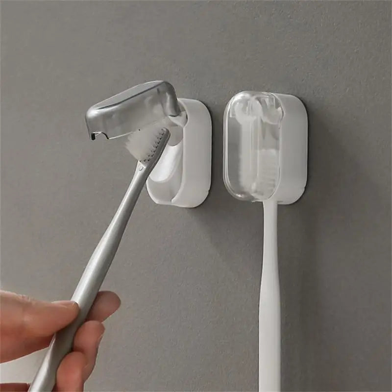 Wall-mounted Toothbrush Holder Bathroom Dust-proof Toothbrush Storage Rack Hanging Storage Household Toothpaste Holder