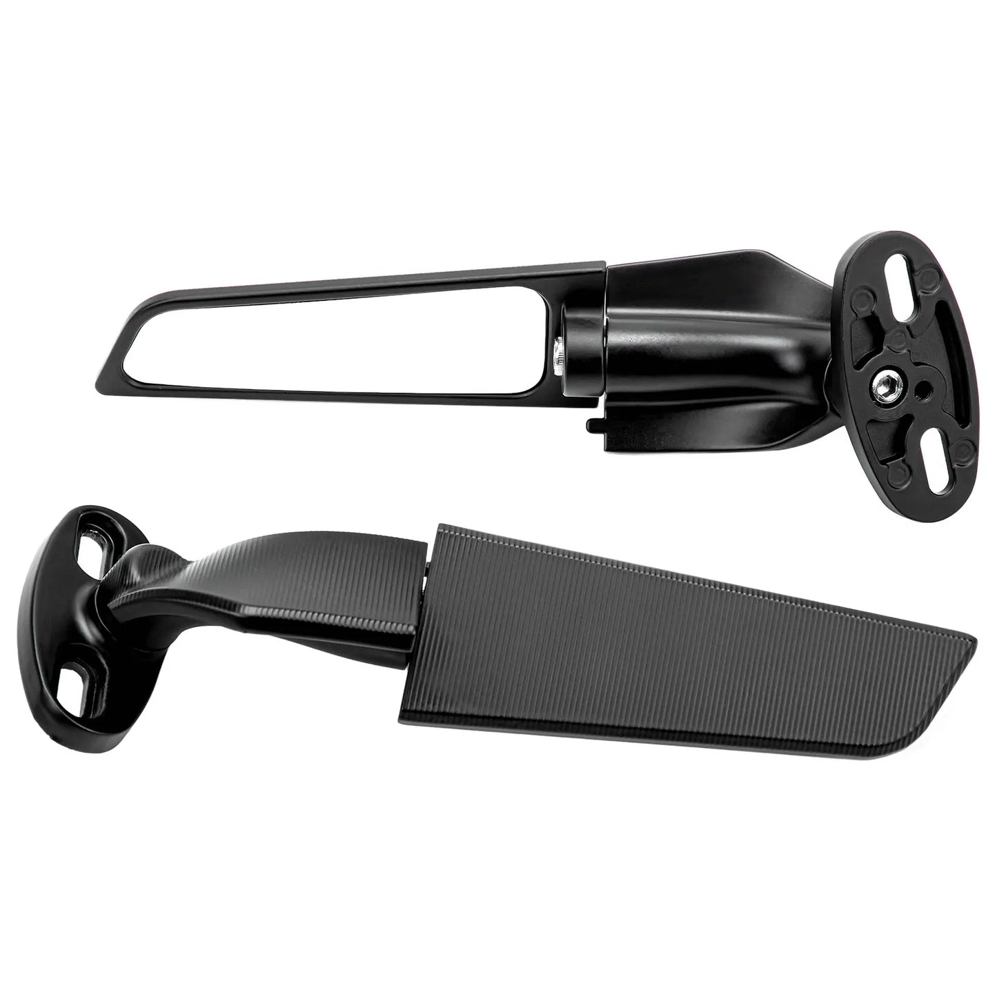 2pcs Motorcycle Rearview Mirror Adjustable Rotating Wind Wing Mirror Replacement for Ninja 250 300 H2 H4