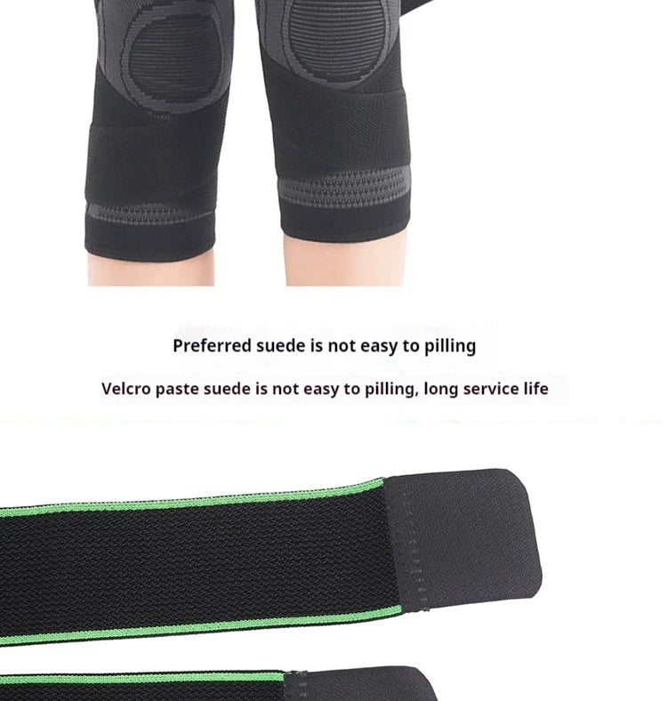 Cross-border Sports Compression Knitted Strap Nylon Knee Guard Men's and Women's Running Mountaineering Knee Guard