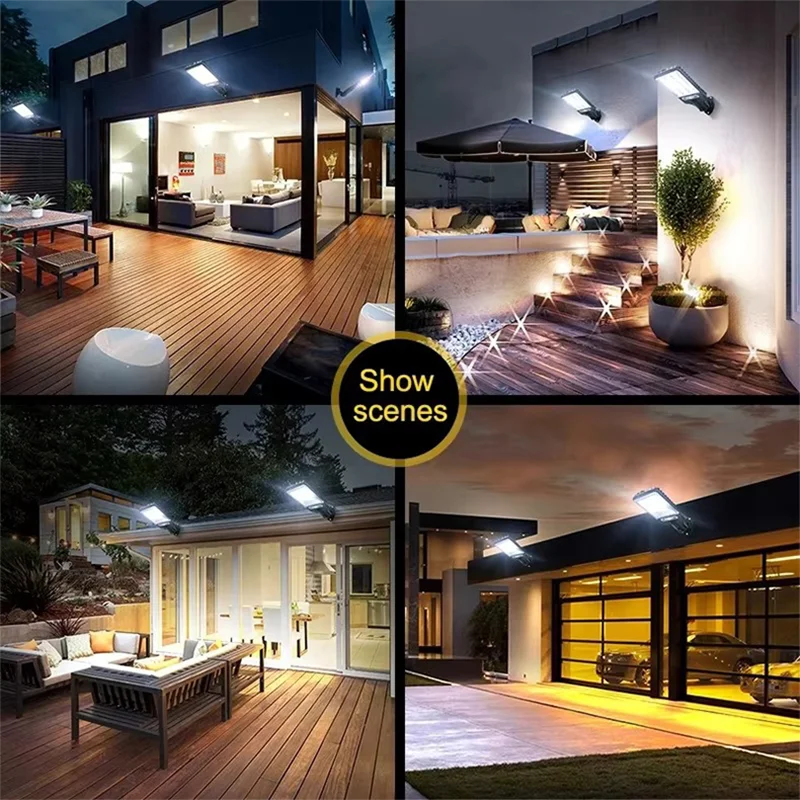 500000LM Ultra Powerful Solar Lamp 120° Wide Range Lighting Outdoor Solar LED Lights 3 Modes With Remote Control Street Lamp