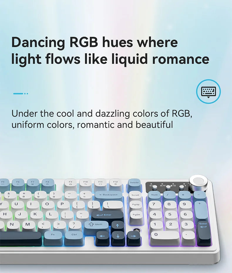 AJAZZ AF98 wireless\wired-film keyboard film keyboard feel 99-key desktop computer external office gaming game home typing