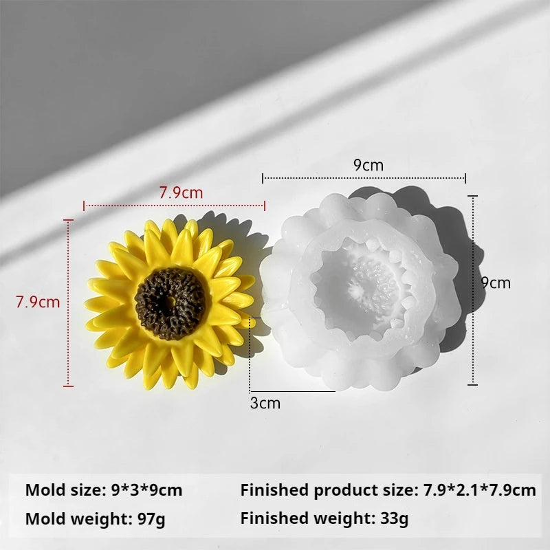 Silicone 3D Candle Molds DIY Handmade Peony Lotus Lotus Hibiscus Rose Flower  Soap Making Tools Para Velas форма для свечей