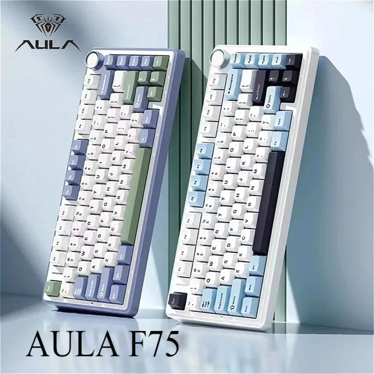 AULA F75 Mechanical Keyboard Wired/2.4G Wireless/Bluetooth RGB PBT 75% Layout OEM Profile Gasket Customized Pc Gaming Keyboard