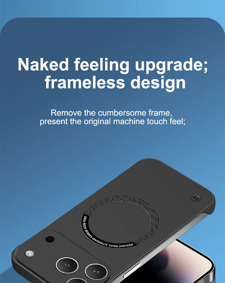 Ultra Thin Case For IPhone 17 Air 17 Pro Max Magsafe Frameless Magnetic Wireless Charging Hard PC Phone Cover