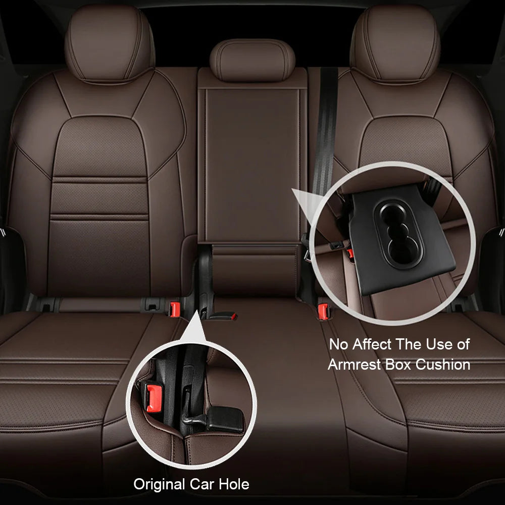 For Land Rover Range Rover Velar 2017 2018 2019 2020 Faux Leather Custom Car Seat Covers Full Set Interior Protector Accessories