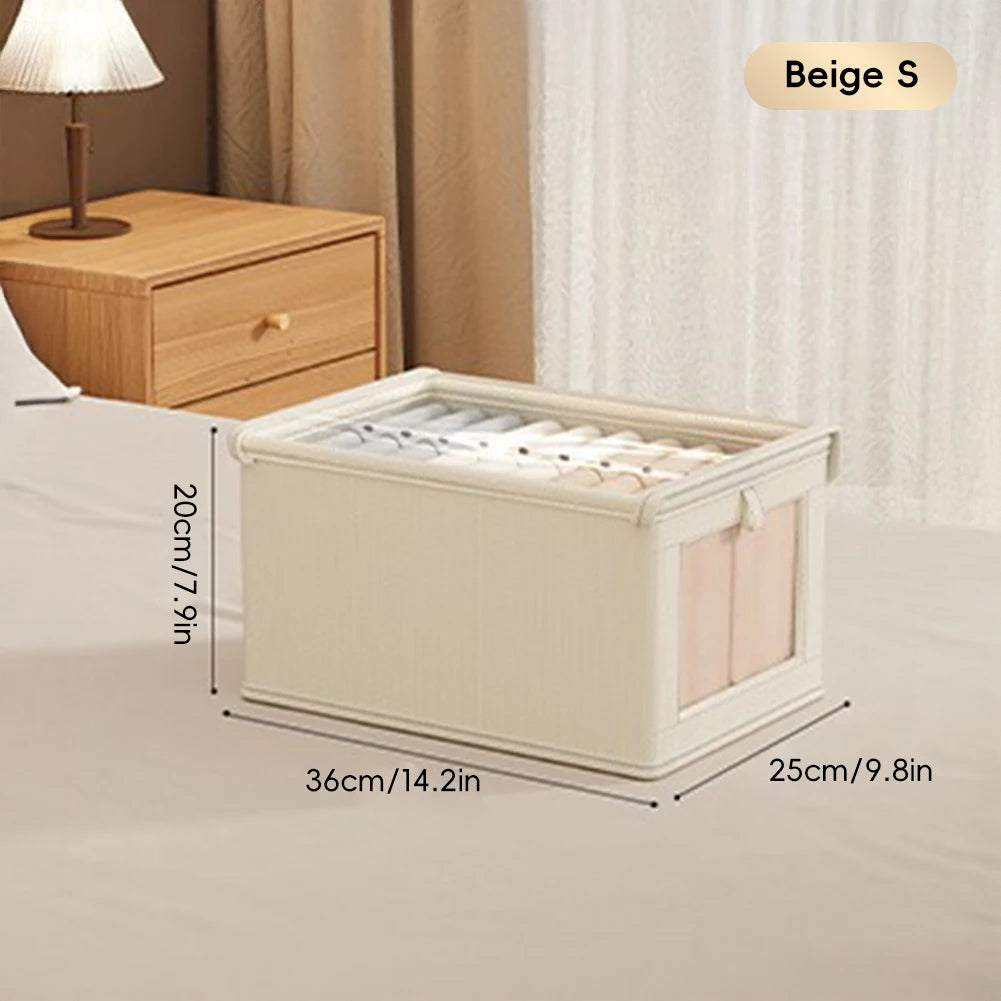 Foldable Transparent Large Capacity Covered Clothing Storage Artifact Seasonal Clothing Rotation Storage Moving Wardrobe