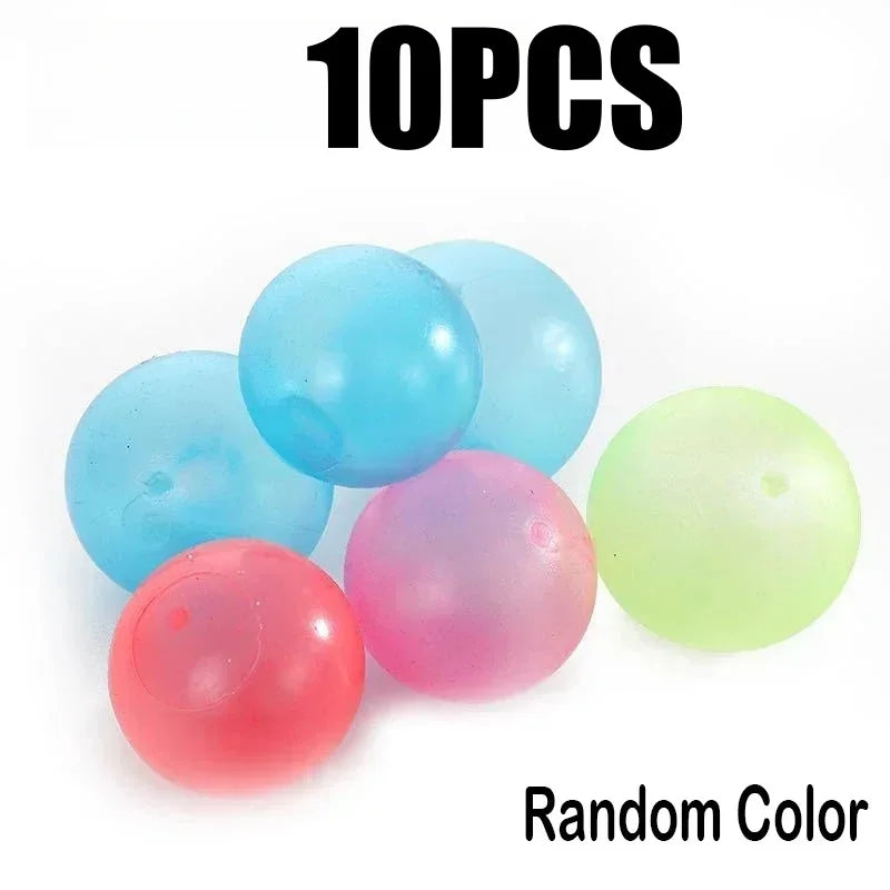 Luminous Balls High Bounce Glowing Ball Sticky Wall Home Party Decor Kids Adult Gift Anxiety Stress Relieve Toy 4.5cm