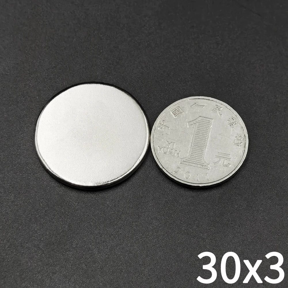 3/5/8/12/15 Pcs 30x3 Neodymium Magnet 30mm x 3mm N35 NdFeB Round Large Super Powerful Strong Permanent Magnetic imanes Disc 30*3