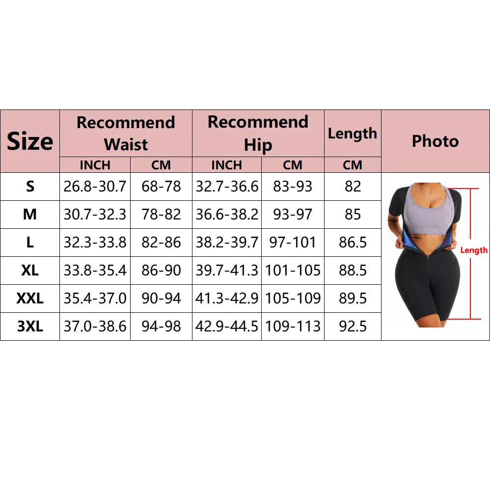 Fajas Shapewear High Compression Bodysuit Girdles Sauna Sweat Suits Polymer for Daily and Post-Surgical Use Slimming Sheath