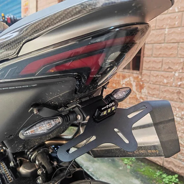 FOR CFMOTO CF800NK 800NK 800 NK 2023 Motorcycle Rear Short Tail Stock Tailstock License Plate Holder Bracket Turn Signal Light