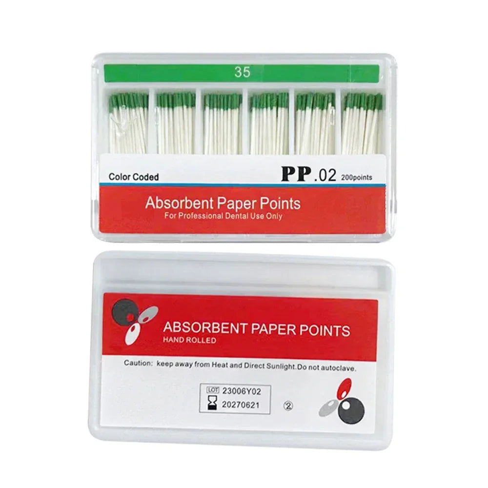 Dental Absorbent Paper Points Moisture Absorbing Paper Tips Taper 0.02 0.04 0.06 F1 F2 F3 Dental Clinics Consumables