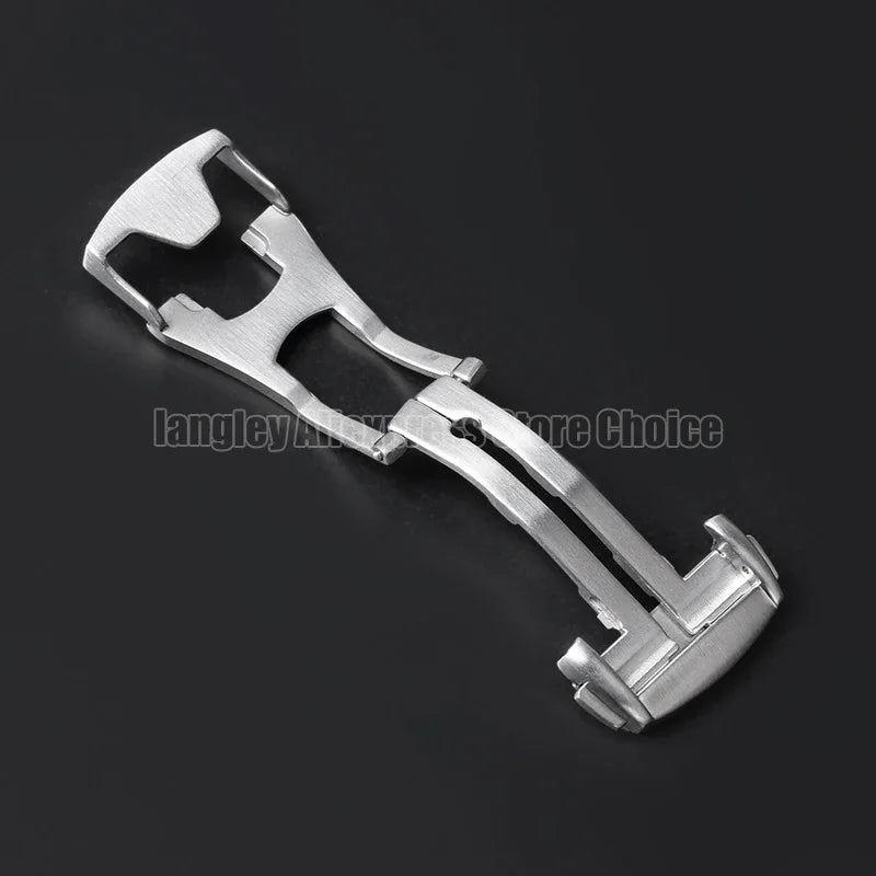 20mm Stainless Steel Watch Buckle for Omega Leather Rubber Watch Band Silver Matte/Polished Deployment Clasp Button Accessories