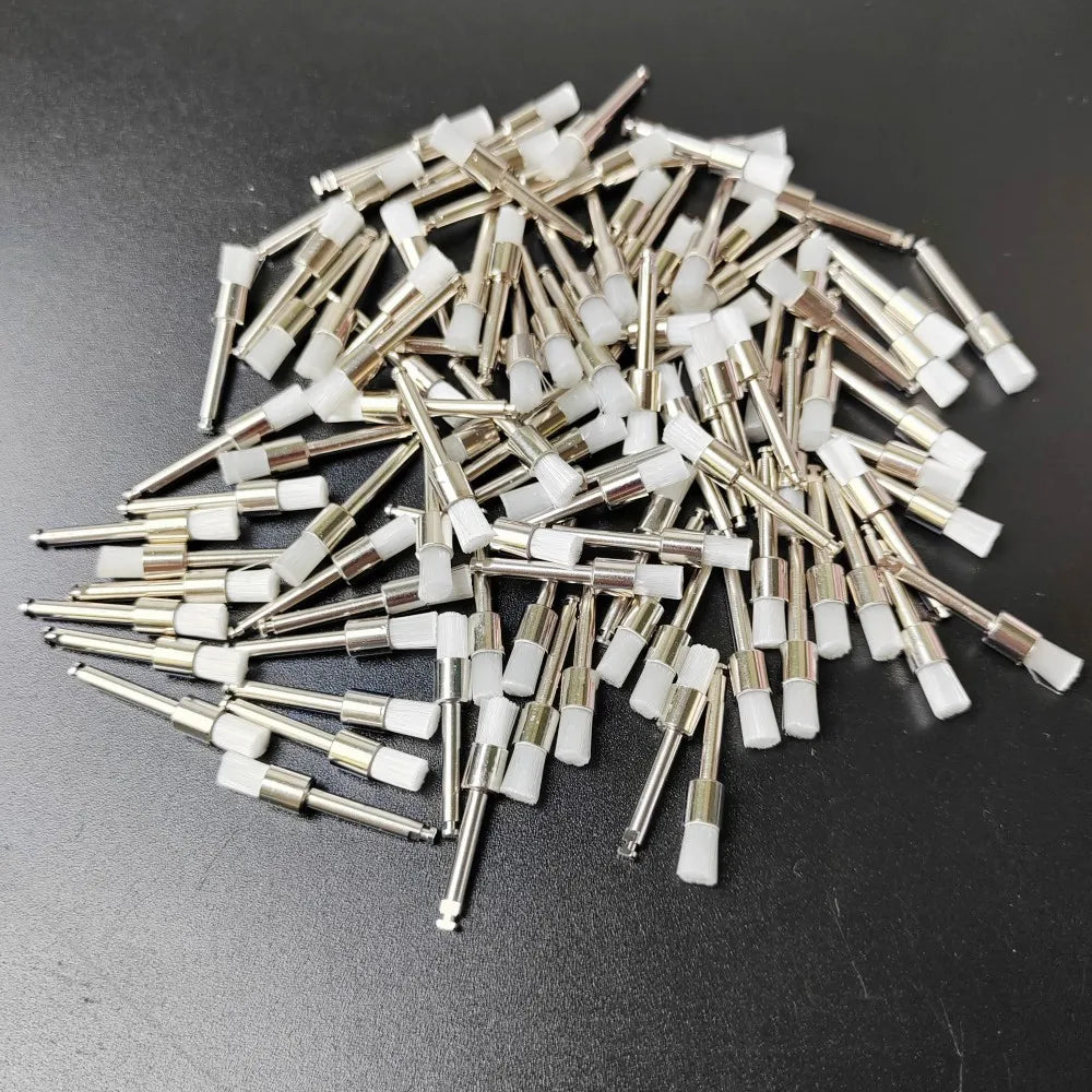 JUMTOP Dental Materials Prophy Prophylaxis Brush Colour White Nylon Polishing Brushes RA Shank 2.35mm Dentistry Polisher