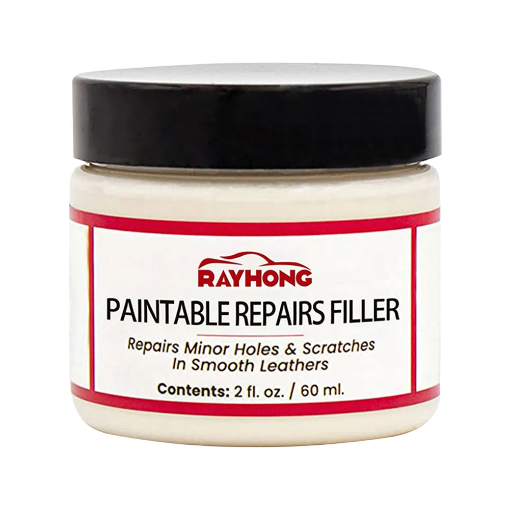 60ml Leather Filling Paste Car Seat Scratch Repair Paste Compound Natural Leather Restoration Cream Crack Burns Holes Filler