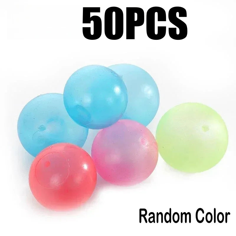 Luminous Balls High Bounce Glowing Ball Sticky Wall Home Party Decor Kids Adult Gift Anxiety Stress Relieve Toy 4.5cm