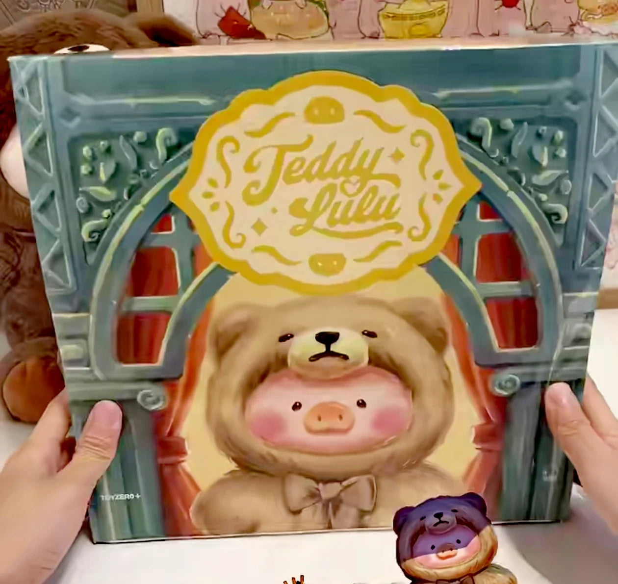 Toyzero  teddy Canned Pig Lulu Pig Blind Box Retro Teddy Toy Vinyl Plush Doll Pendant Doll School bag pendant Festival gifts