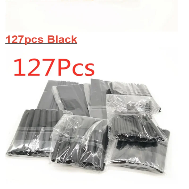 127-750pcs Heat-shrink Tubing Thermoresistant Tube Heat Shrink Wrapping Kit Electrical Connection Wire Cable Insulation Sleeving