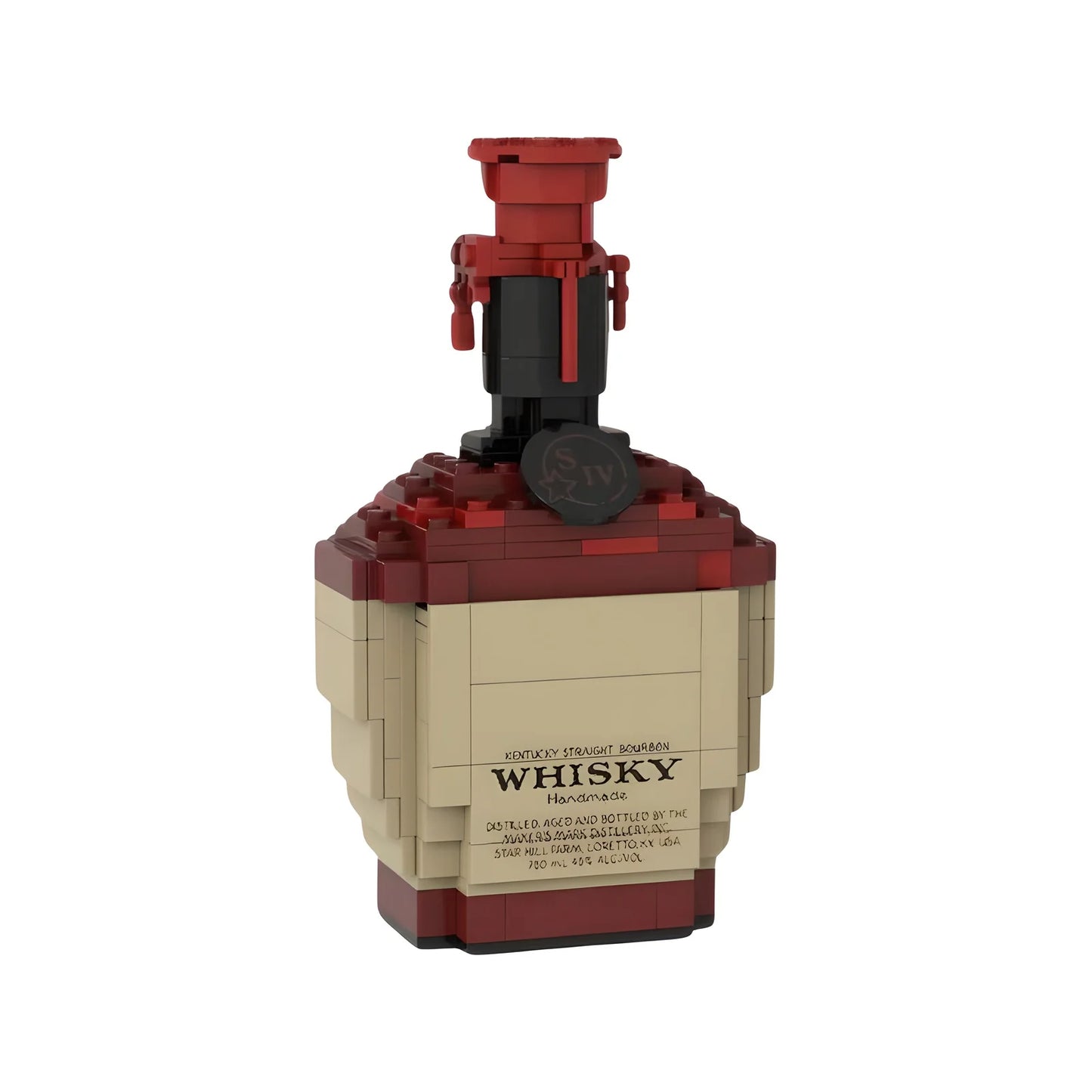 No Box Creative Whiskey Bottle Building Blocks, 3D Puzzle DIY Model Kits for Adults, Home Bar Decoration, 10 Styles Available