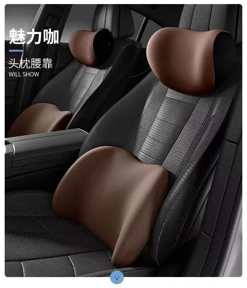 Car Headrest/Lumbar Support Car Neck Pillow Waist Cushion Driver Seat Backrest Car Cushion Driving Lumbar Support Waist Support