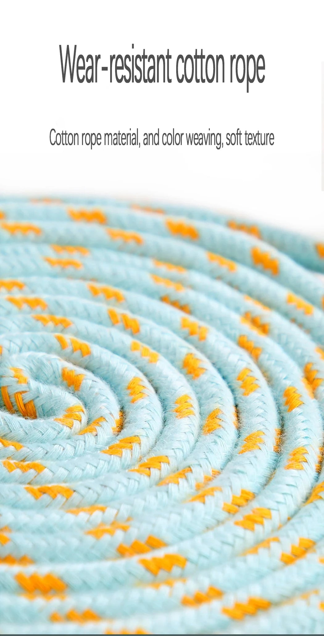 Children's Sports Adjustable Cotton Rope  Ropes Sport Fitness Lovely Cartoon Skipping Natural Wooden Handle Fillet Design