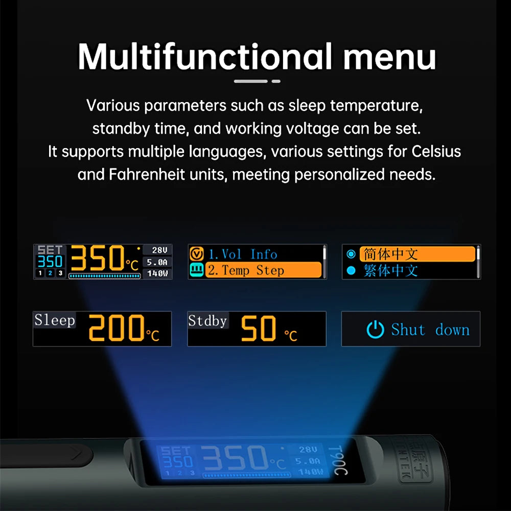 ALIENTEK T90 Smart Soldering Iron T245/T210/T65 series optional Adjustable Temperature Welding Solder Tool T80 new Version