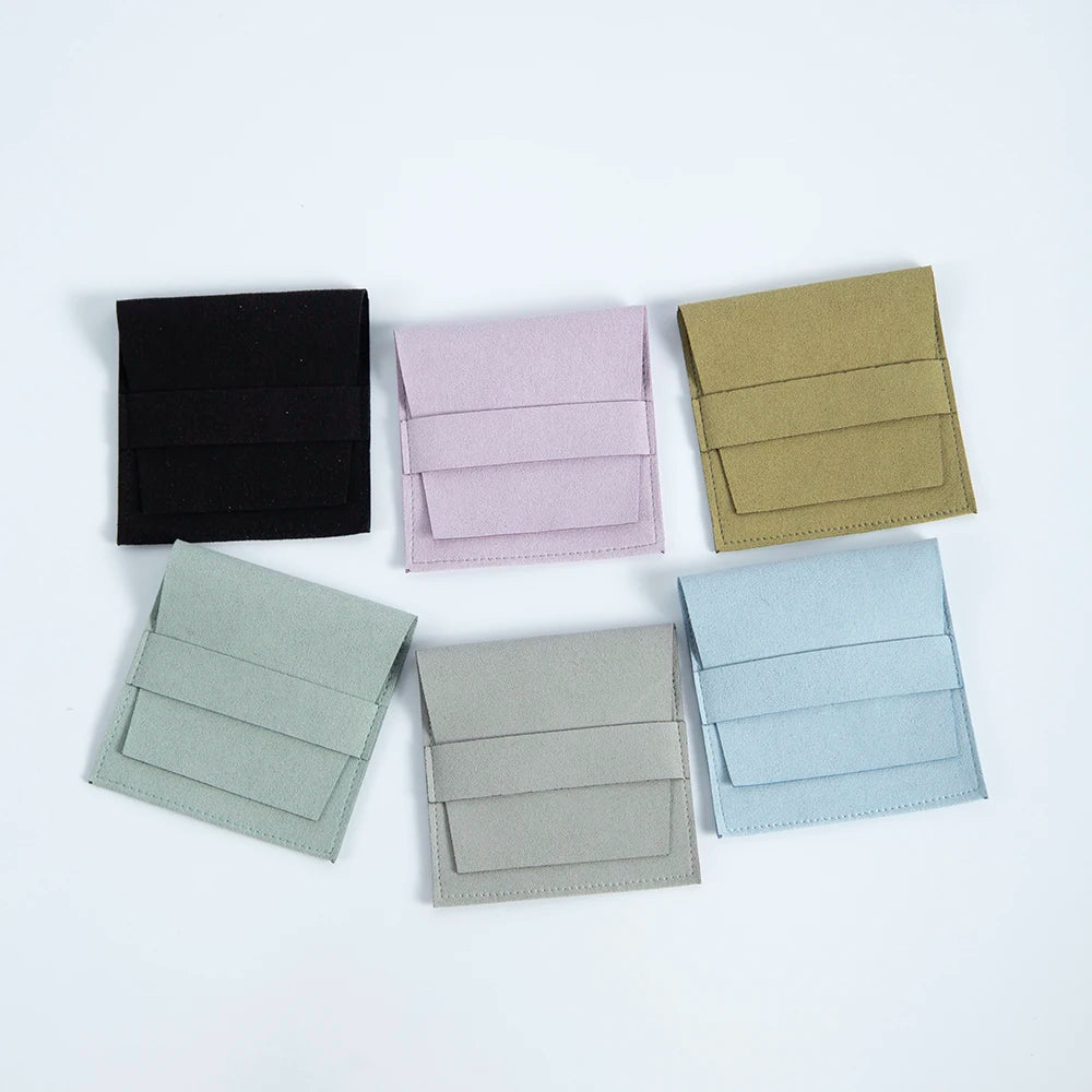 10pcs Microfiber Velvet Bag Jewelry Presents Pouches for Necklace Christmas Wedding Gift Package Envelope Bags