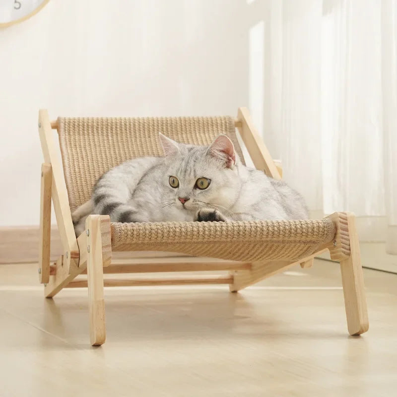 Cat Sisal Lounge Chair Detachable Adjustable Comfortable Beach Chair Lifting Bed Elevated Bed Cat Grab Board Easy To Install