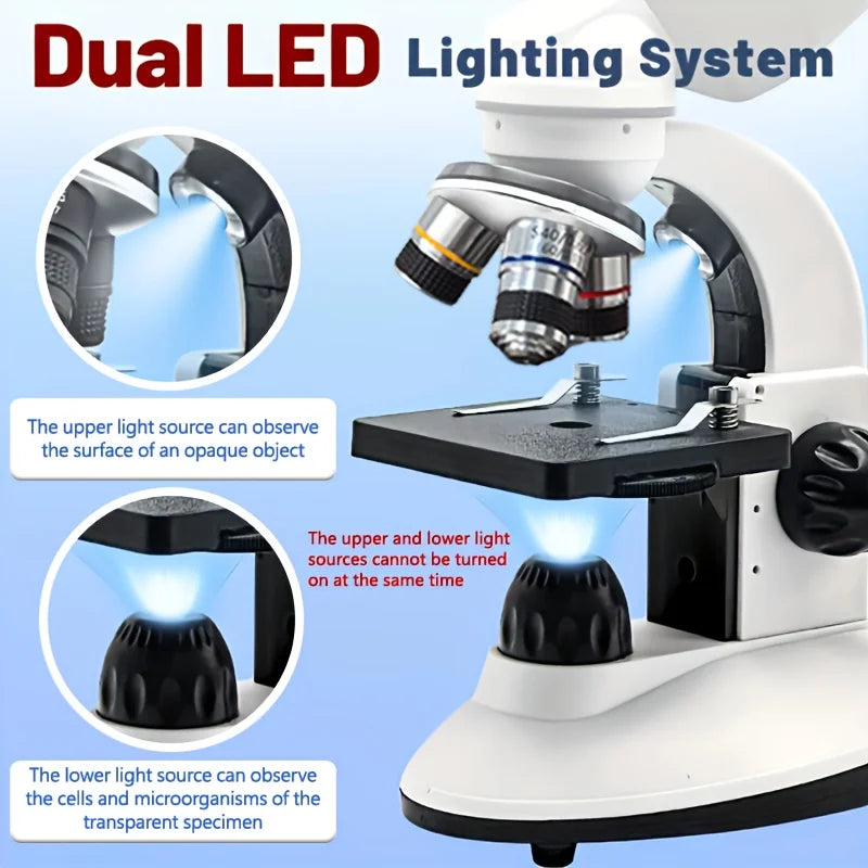 Optical Instrument Microscope 40X-2000X Magnification USB Camera for Laboratory School Home Education Adult Microscope