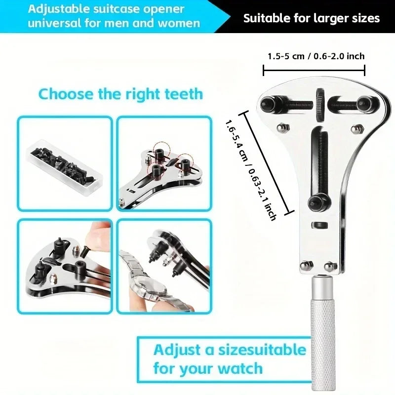 147pcs/set Watchmaker Watch Repair Repairing Tools Kit, Case RemoverOpener Bar Set, Convenience Brand Clock Tool