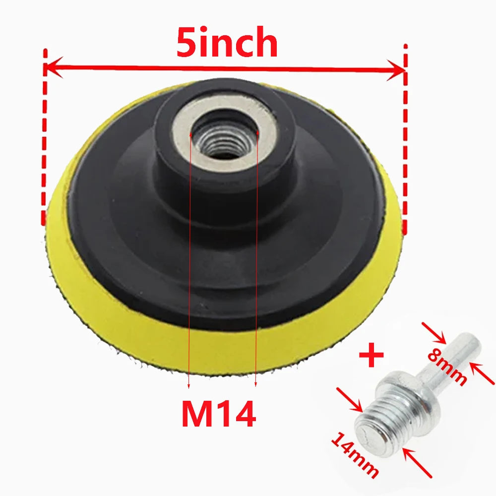 3/4/5/6/7inch M10 M14 Backing Pad Sanding Holder Disc Hook and Loop Polishing Backer Plate Drill Rod for Polisher Grinding Tool
