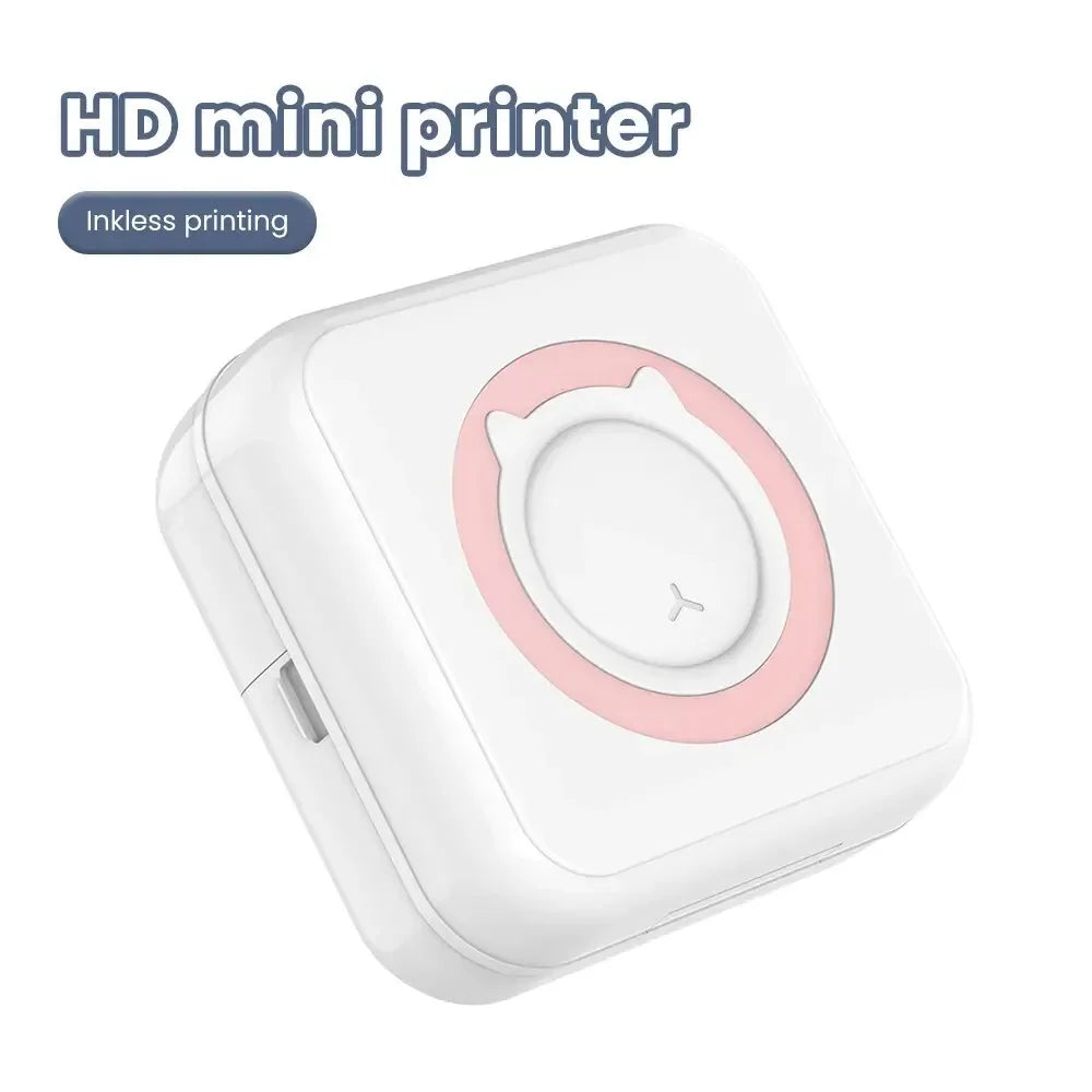 Mini Printer Portable Thermal Stickers Paper Inkless Bluetooth Wireless Impresora Android IOS Portable Label Printer