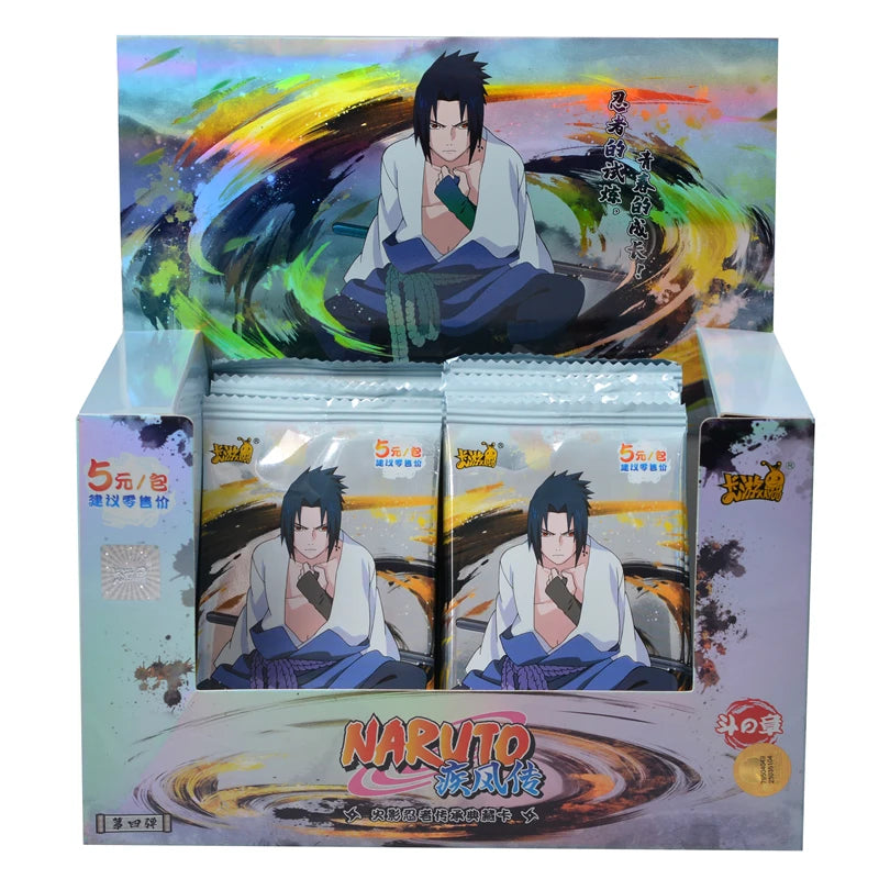 KAYOU Original Naruto Cards Uzumaki Sasuke Ninja Game Collection Rare Cards Box Flash Cards Toys For Children Christmas Gift