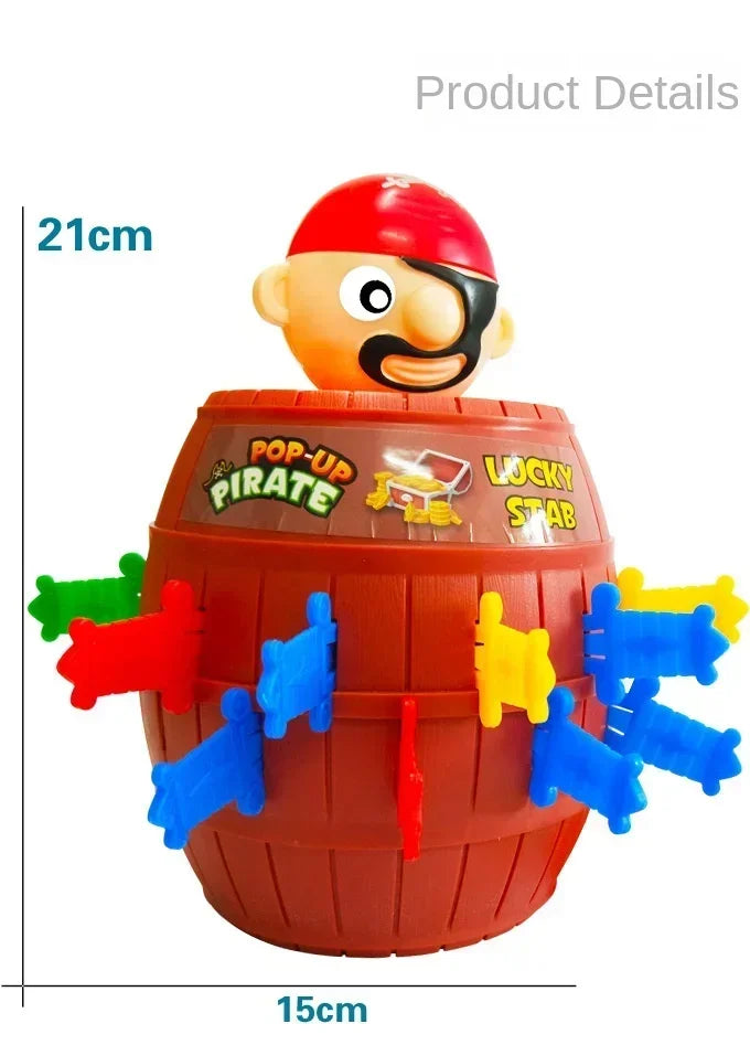 Big Knife Insertion Pirate Bucket Uncle Wooden Bucket Uncle Sword Insertion Creative Trick Table Game Pirates Bring 24 Swords