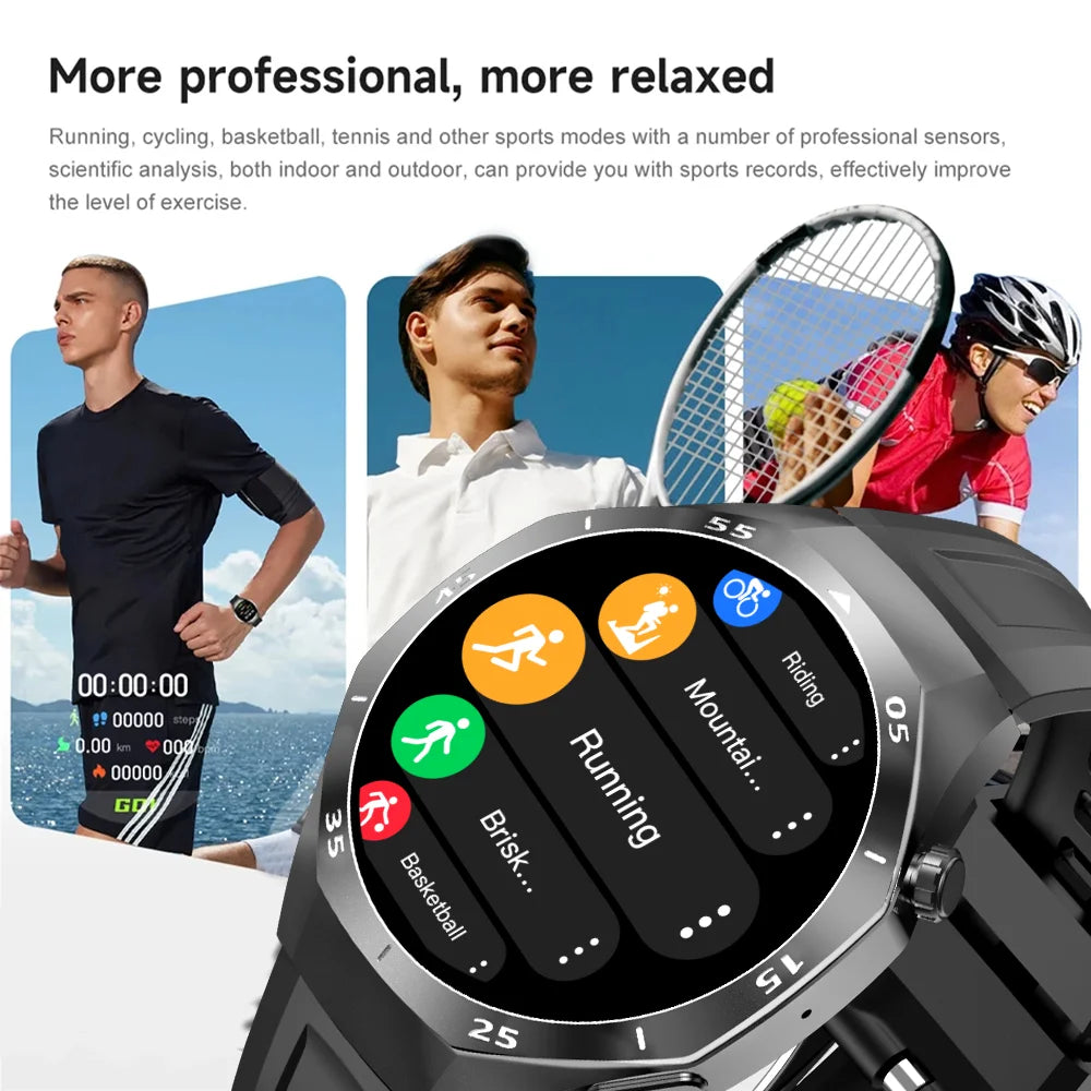 LAXASFIT 2025 New  Smart Watch AMOLED HD Screen Sports Heart Rate Bluetooth Call Men Women Smart Watch