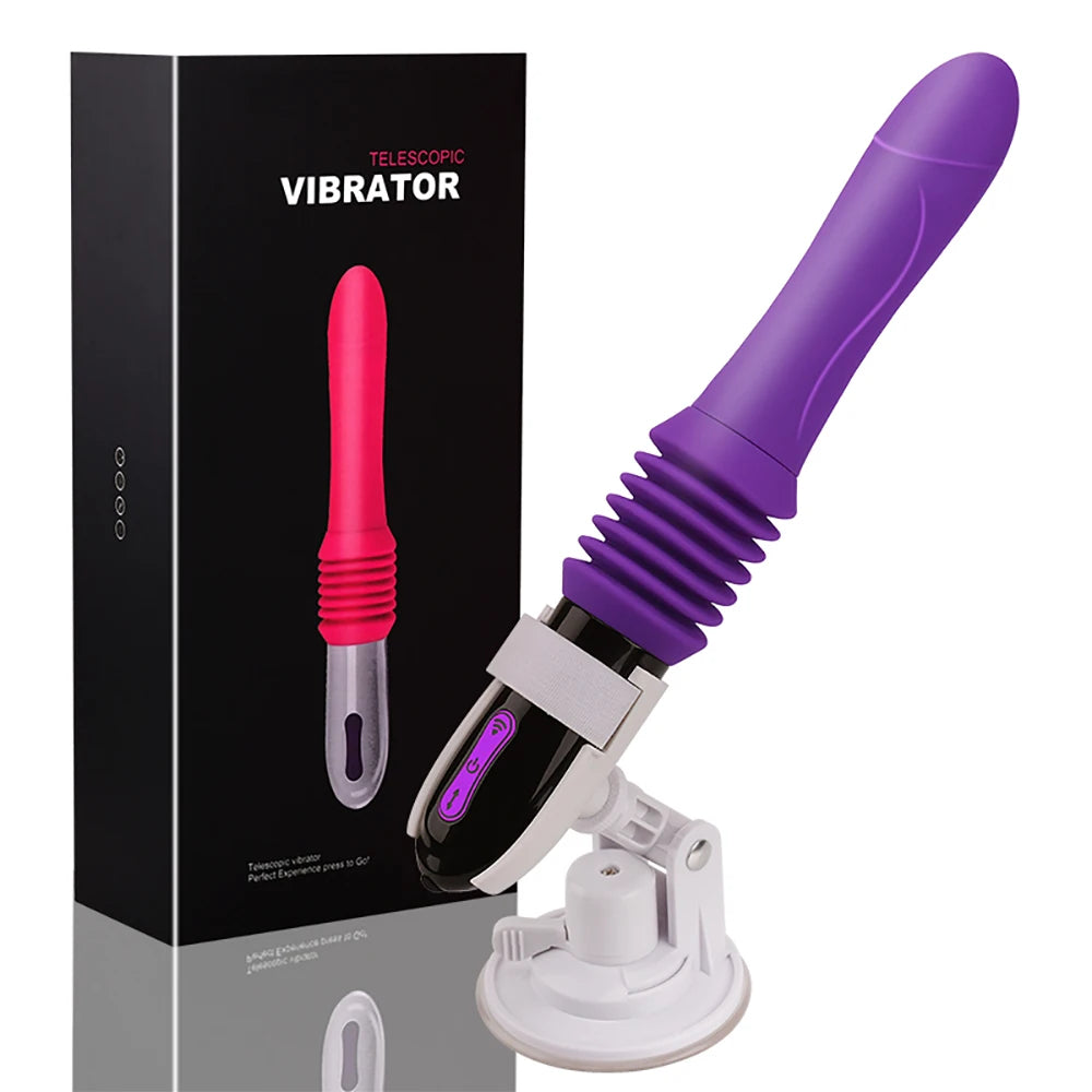 Thrusting Dildo Vibrator Sex Machine Auto Telescopic Vagina Anal Stimulator G Spot Clitoral Female Masturbator Sex Toy for Women