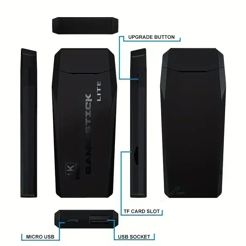 M8 mini video game console 20000+ retro games tv games sticks gamepads dual controller wireless support tv monitor projector