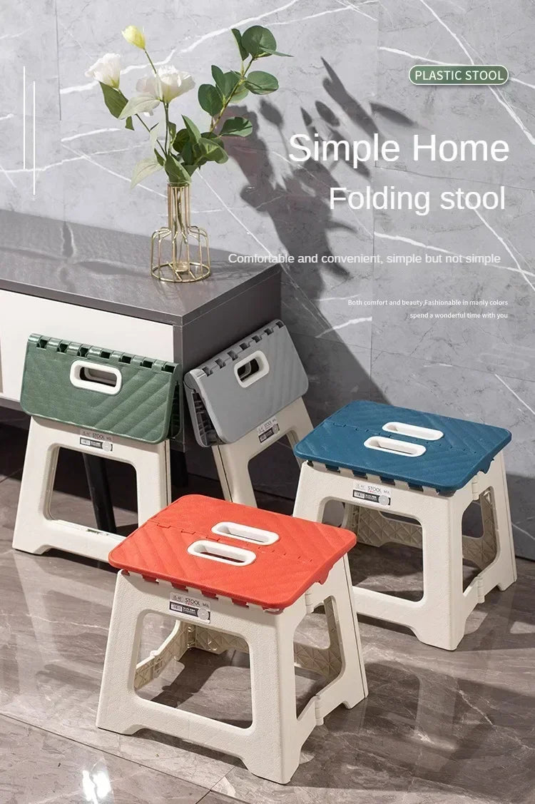 2024 Hot Netflix Thickened Folding Stool Mini Portable Outdoor Picnic Camping Chair Portable Bench Train Mat Stool Gifts