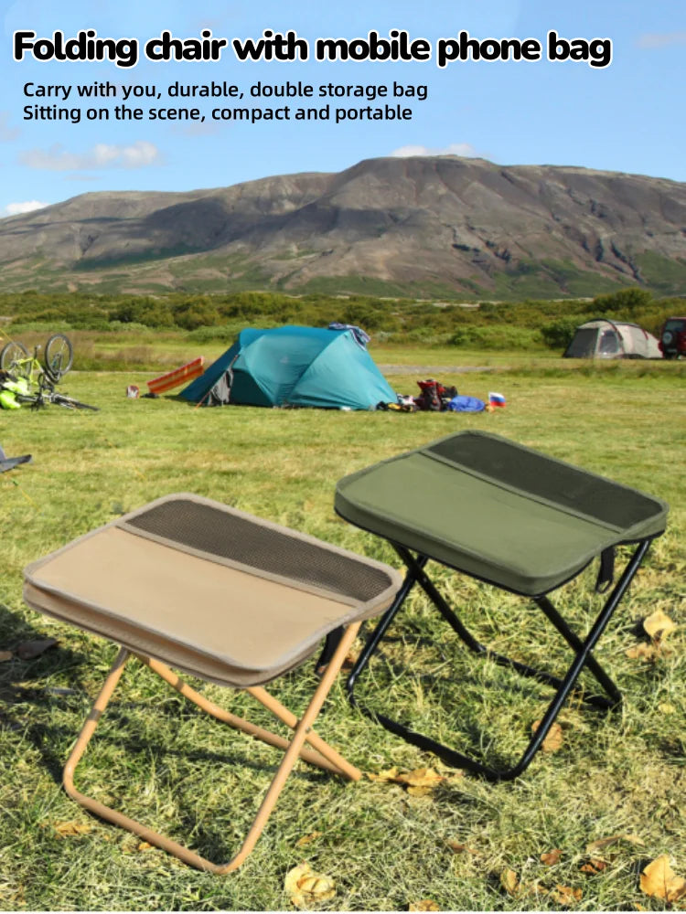 Portable Foldable Backpack Stool Lightweight Camping Fishing Picnic Chair Outdoor Outdoor Adventure Seat for Hiking Travel