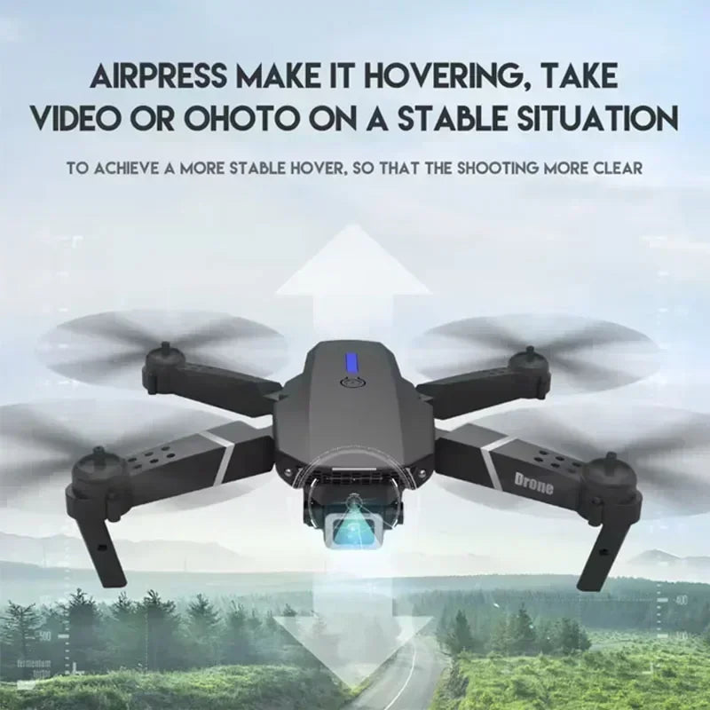 4K Aerial Photography UAV E88Pro RC Drone With 1080P Wide Angle Dual HD Camera Foldable RC Helicopter WIFI FPV Toy Gifts