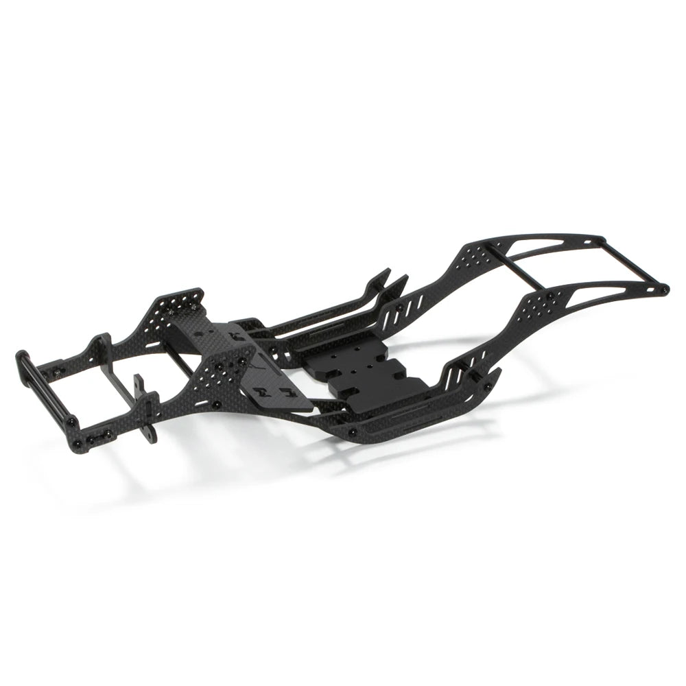 Carbon Fiber LCG Chassis Kit Cheater Rigs Frame with Delrin Skid for 1/10 RC Car Crawler SCX10 II Element Enduro Comp Builds